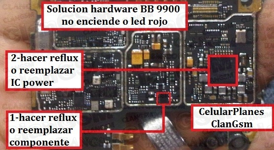 Reparacion de calidad blackberry 5 9900 led rojo
