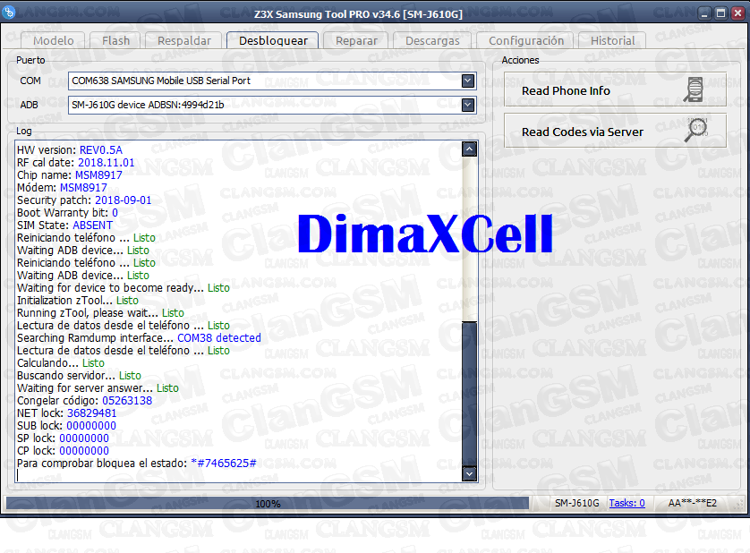 Unlock Samsung Sm J610g Con Z3x Clan Gsm Union De Los Expertos En Telefonia Celular