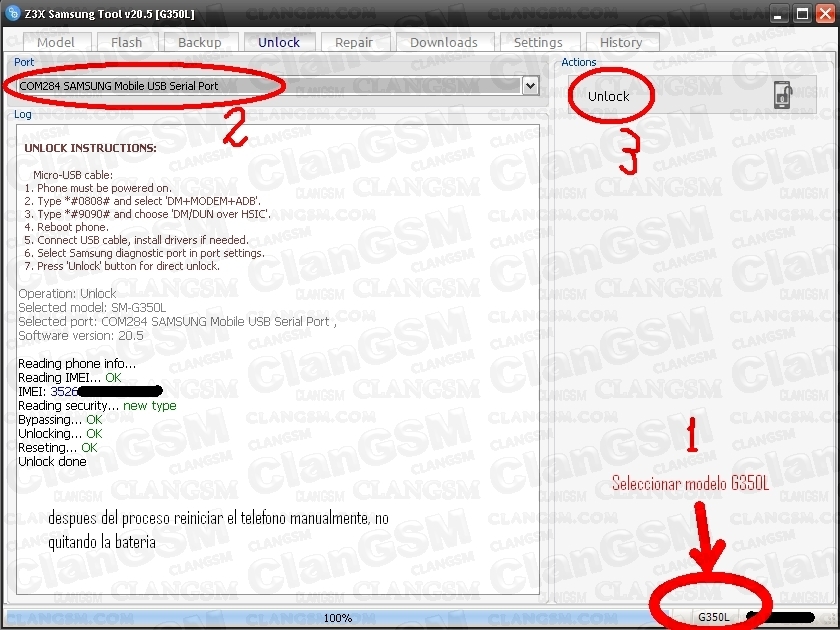 Aporte Unlock G350m Nextel Z3x Clan Gsm Union De Los Expertos En Telefonia Celular