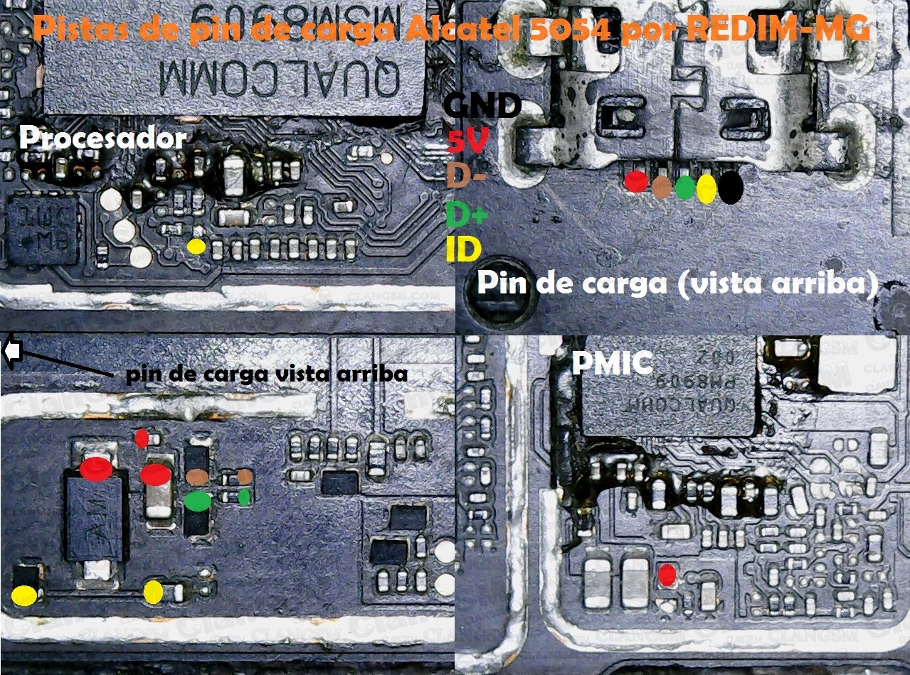 Aporte Pistas De Carga Y Datos Alcatel 5054 Por Redimmg Clan GSM