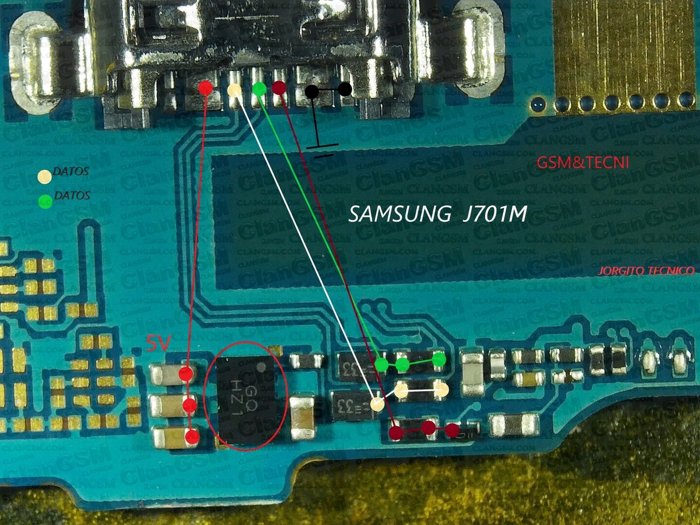 Centro De Carga Samsung J701m Clan GSM Unión de los Expertos en