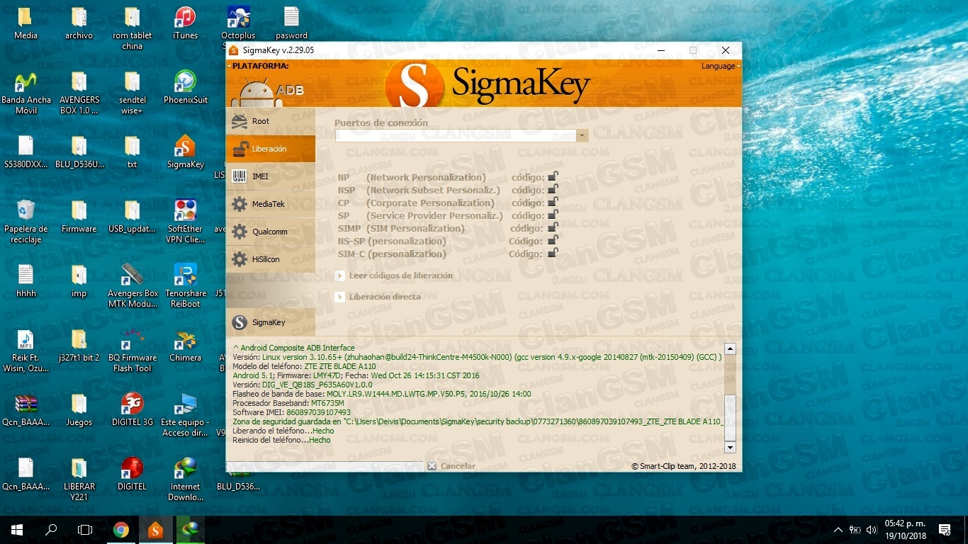 Unlock Zte A110 Por Sigma Key - Clan GSM - Unión de los Expertos en Telefonía Celular