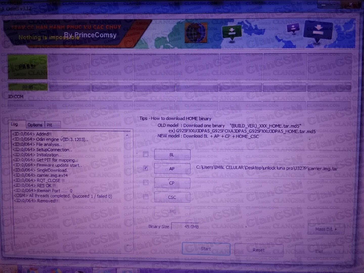 J327p Binary 3 Unlock