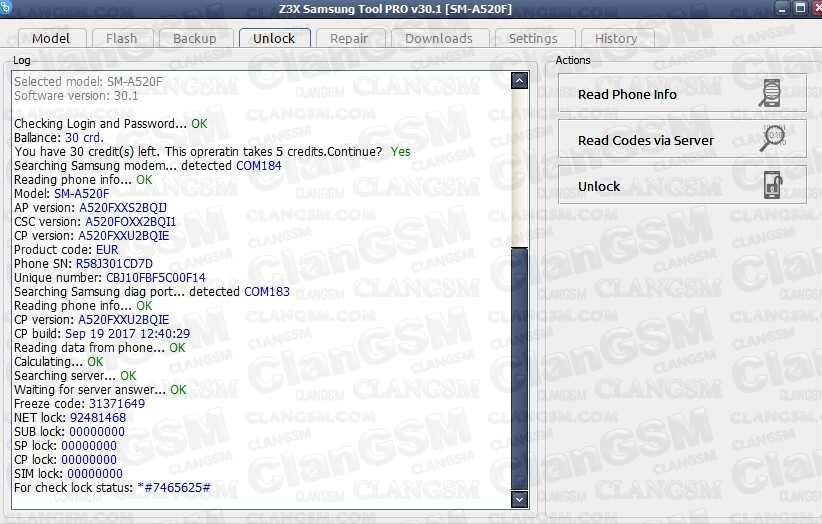 Unlock A520f 2017 Ok Via Msl Clan Gsm Union De Los Expertos En Telefonia Celular